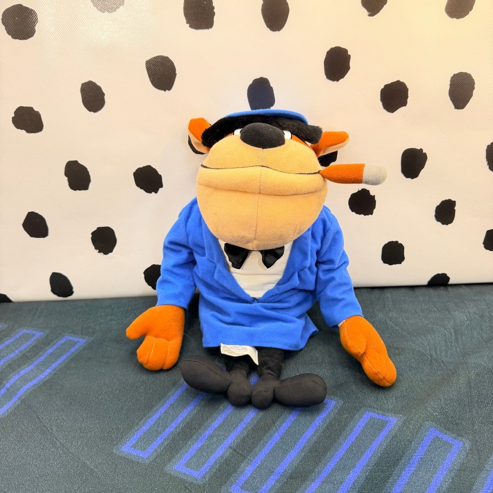 Vtg Toy Works San Antonio Fox Mobster Gangster Plush Cigar Fedora Suit 14"